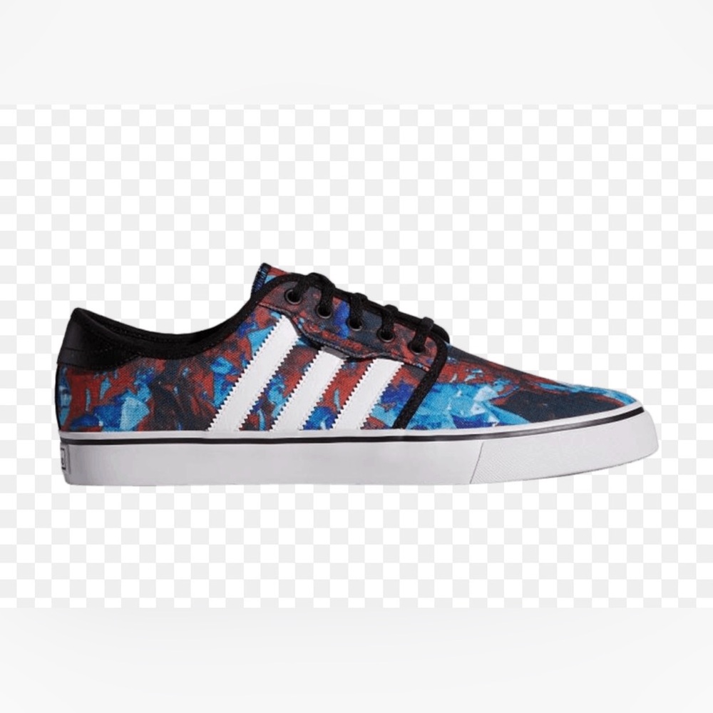 Adidas Men's Vibrant Blue and Red Sneakers